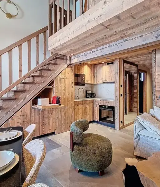 Eperviere, St Martin de Belleville (self catered apartment) - Living/dining area