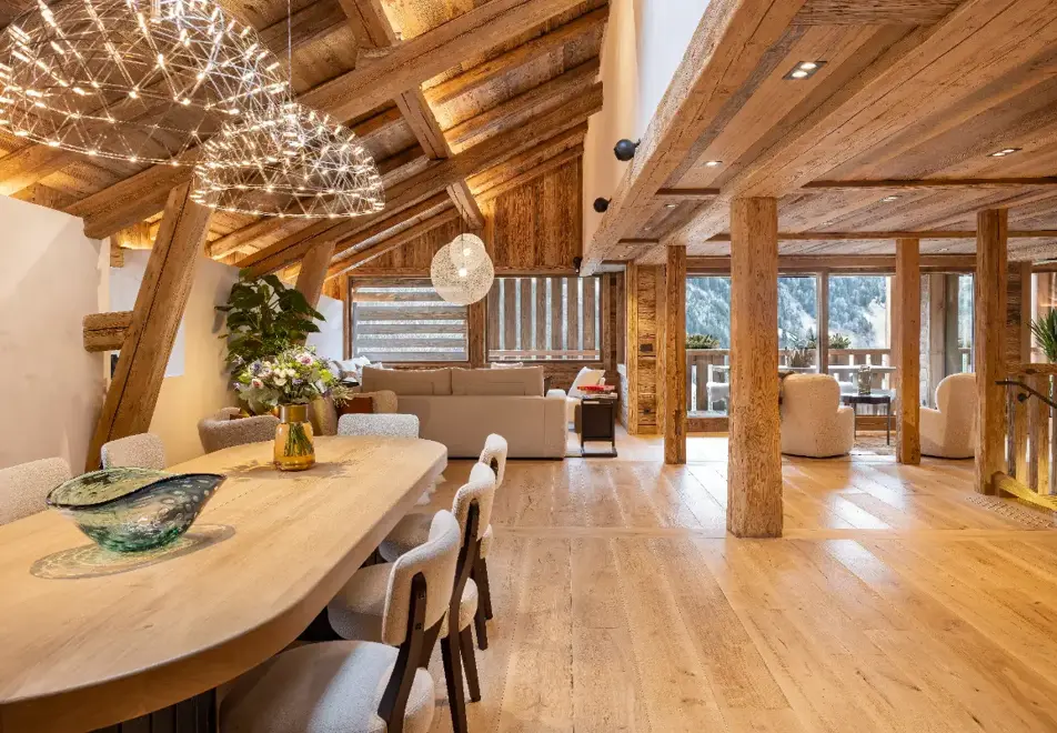 Ancolie, St Nicolas de Veroce (chalet) - Dining area