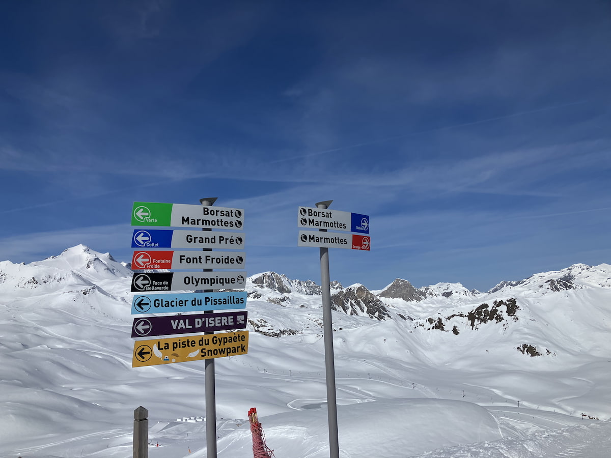 Piste Signage In Tignes Val D'isere