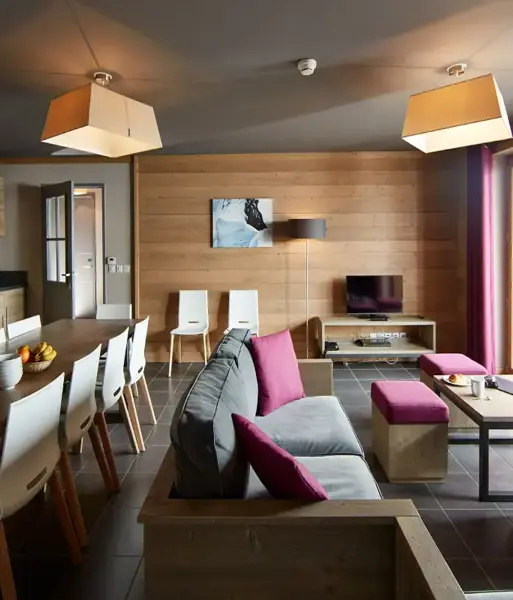 Les Chalets du Soleil, Les Menuires (self catered apartments) - Typical contemporary apartment