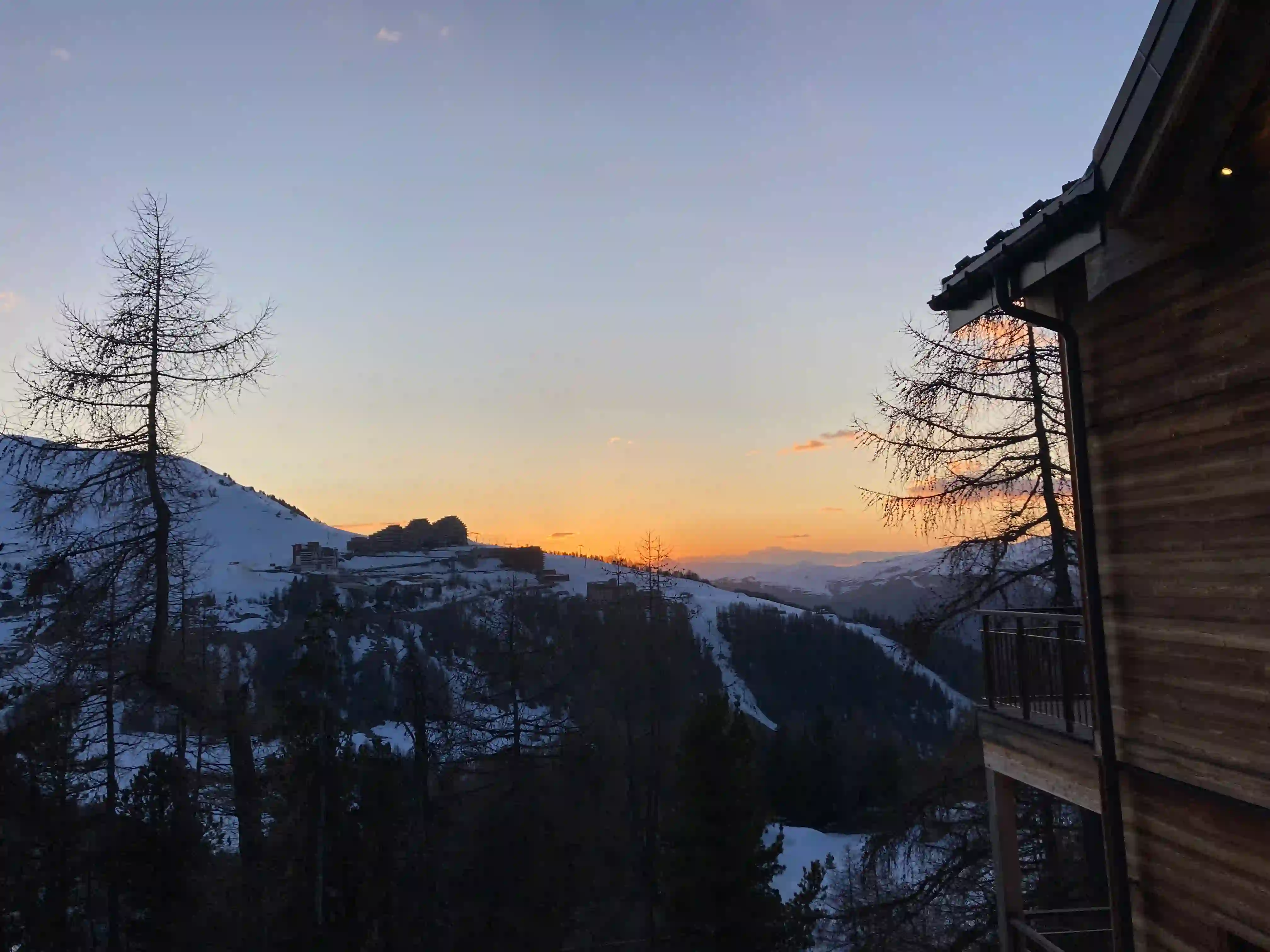 Blog image La Plagne white pearl sunset