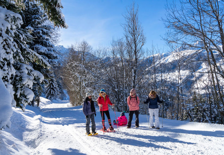 Valmorel snowshoeing