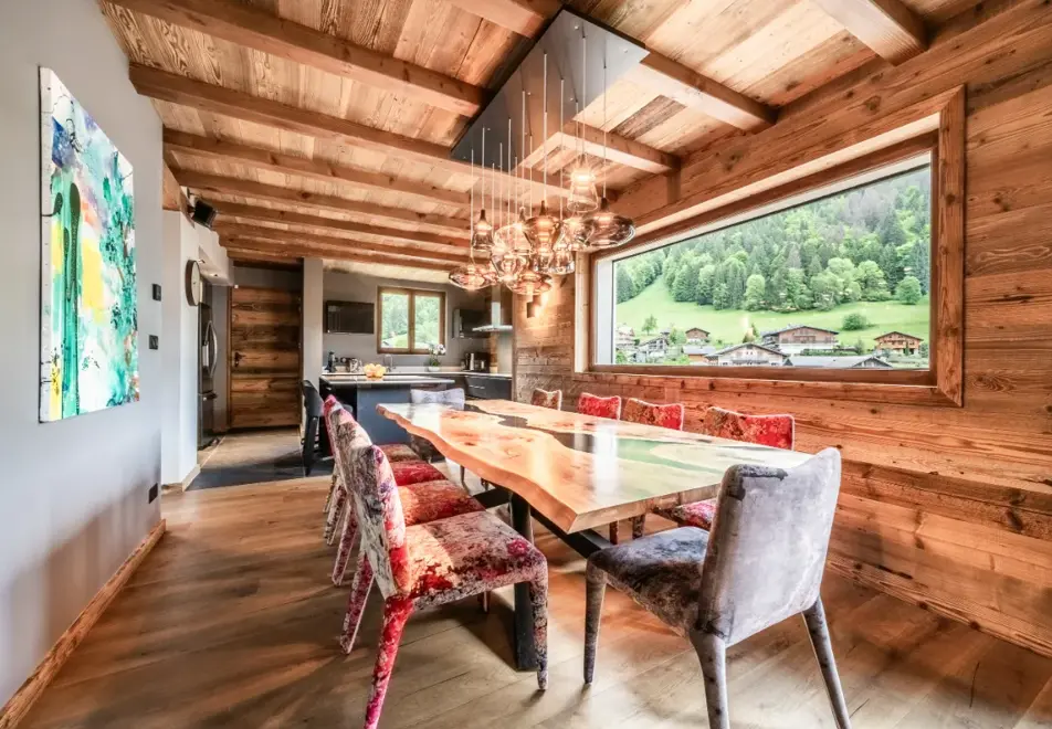 Chalet Kerasia, Morzine (self catered chalet) - Dining area