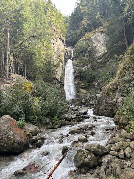 Summer Waterfall Walk In Chamonix
