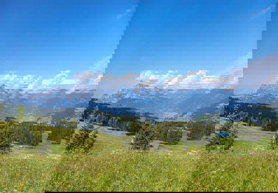 Megeve mountains in Summer