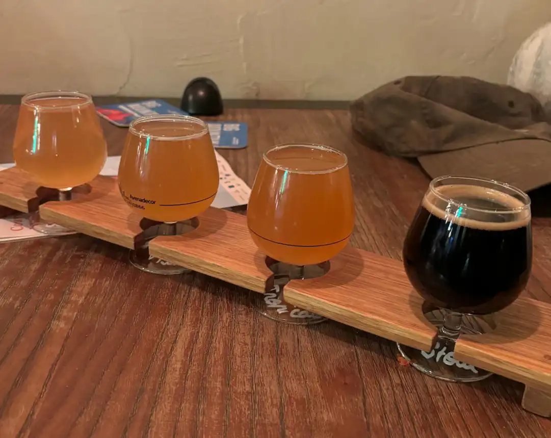Flight Of Beers Chamonix Big Mountain Brewing